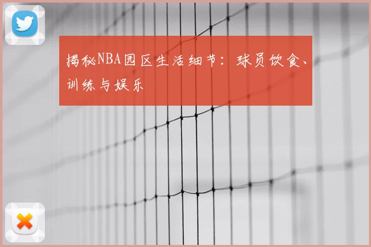 揭秘NBA园区生活细节:球员饮食、训练与娱乐